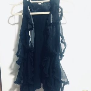 Foley + Corinna Boho Silk and Cotton Jersey Ruffle